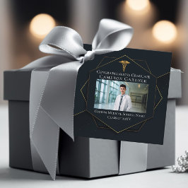 Chic Medical School Foto Black Graduation Party Geschenkanhänger