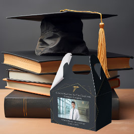 Chic Medical School Foto Black Graduation Party Geschenkschachtel