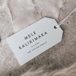 Chic Mele Kalikimaka Familie Weihnachtsfeiertag Geschenkanhänger