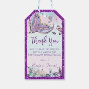 Chic Mermaid Schwanz Babydusche Vielen Dank Geschenkanhänger