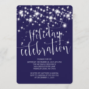 Chic Merry & Bright Glitzern Holiday Party Einladung