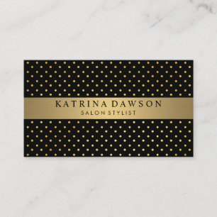 Chic Metallic Gold mit Polka Dots Visitenkarte