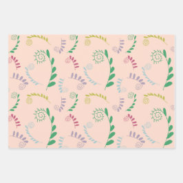 Chic Mimosa Leaves Gift Geschenkpapier Set