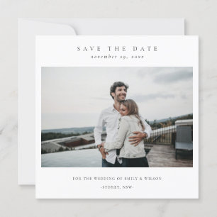 CHIC MINIMAL CLEAN CUSTOM FOTO SAVE THE DATE KARTE