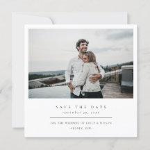 CHIC MINIMAL CLEAN CUSTOM FOTO SAVE THE DATE KARTE