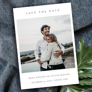 CHIC MINIMAL CLEAN CUSTOM FOTO SAVE THE DATE KARTE