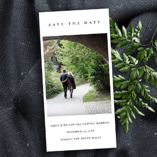 CHIC MINIMAL CLEAN CUSTOM FOTO SAVE THE DATE KARTE