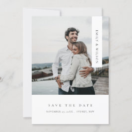 CHIC MINIMAL CLEAN CUSTOM FOTO SAVE THE DATE KARTE