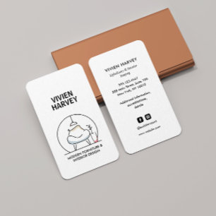 Chic Minimal Home Staging Möbel und Dekoration Visitenkarte