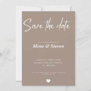Chic minimalist Typografy Wedding Save The Date