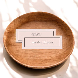 Chic Minimalistisch Beruflich | Rosa Mini Visitenkarte