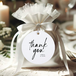 Chic Minimalistisch Black Script Elegant Vielen Da Geschenkanhänger