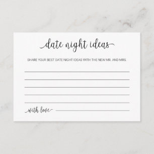 Chic Minimalistisch Calligrafy Date Night Ideale K Begleitkarte