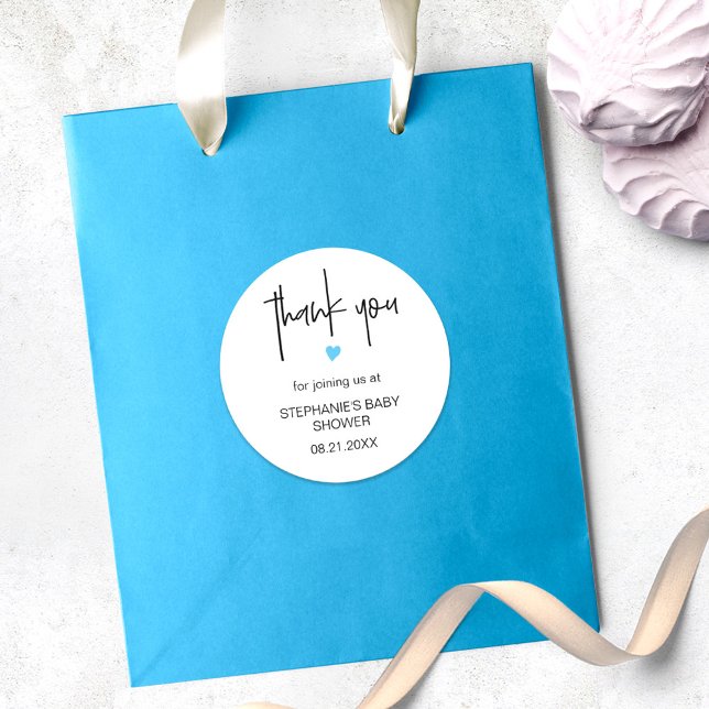 Chic Minimalistisch Danke Baby Duwer Fevor Bag Runder Aufkleber (Von Creator hochgeladen)