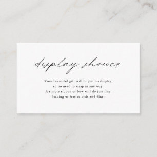 Chic Minimalistisch Elegant Simple Display Shower Begleitkarte