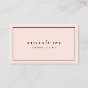 Chic Minimalistisch Modern   Rosa Visitenkarte