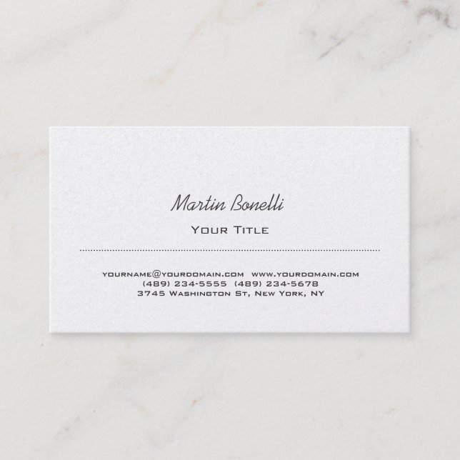Chic Minimalistisch Modern Script Trendy Business  Visitenkarte (Vorderseite)
