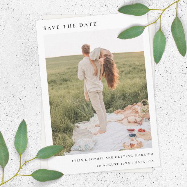 Chic Minimalistisch | Modernes Einfaches Hochzeits Save The Date (Von Creator hochgeladen)