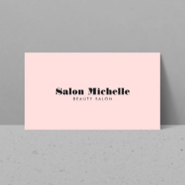 Chic Minimalistisch Pastel Pink Boutique Salon Visitenkarte