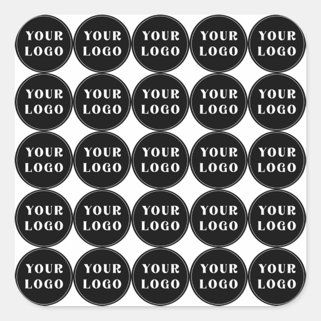 Chic, Minimalistisch, stilvoll und anpassbar Quadratischer Aufkleber (Vorderseite)