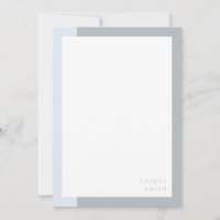 Chic Minimalistischer Personalisierter Name Blau G