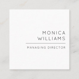 Chic-Minimalistisches berufliches Quadratische Visitenkarte
