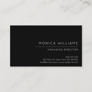 Chic-Minimalistisches berufliches Visitenkarte