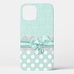 Chic Mint Green Damask iPhone Case-Mate iPhone Hülle