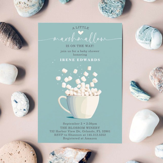 Chic Mint Marshmallow Baby Dusche Einladung (Von Creator hochgeladen)