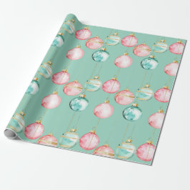Chic Mint Pink Gold Weihnachtsschmuck Geschenkpapier