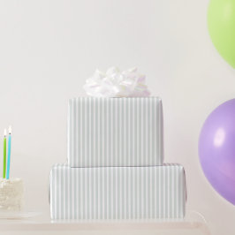 Chic Mint Weiße Streifen Geburtstag Geschenkpapier