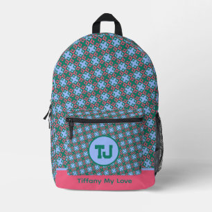 Chic Mit Monogramm Elementary Student Backpack for Bedruckter Rucksack