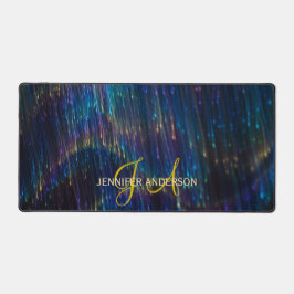 Chic Mit Monogramm erste glänzende Feuerwerk Schre Schreibtischunterlage