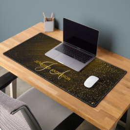 Chic Mit Monogramm erste Gold Confetti Desk Mat Schreibtischunterlage
