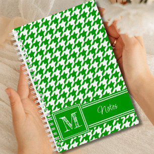 Chic Mit Monogramm Green Hahnentrittmuster Bullet Notizbuch