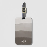 Chic Mit Monogramm Watercolor Davy Grau Ombre
