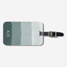 Chic Mit Monogramm Watercolor Limed Spruce Ombre