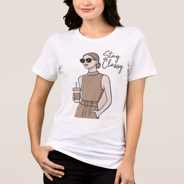 Chic Mode Mädchen Bleiben Sie Klassisch  Ästhetisc Tri-Blend Shirt (Vorderseite)
