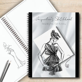 Chic Mode-Skizzenbuch Personalisiertes Notizbuch