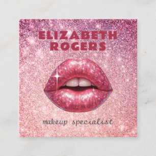 Chic Modern Beruflich Makeup Artist QR Code Quadratische Visitenkarte