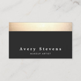 Chic Modern Black and Gold Visitenkarte