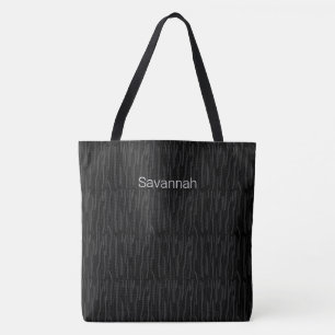 Chic Modern Black Tote Bag