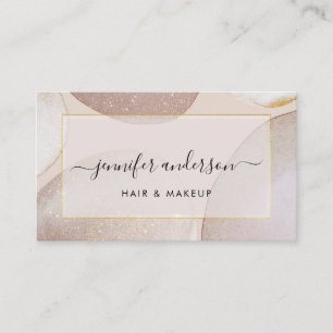 Chic Modern Blush Gold Glitzer Business Card Visitenkarte