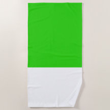 Chic Modern Bright Lime Green White Color Block