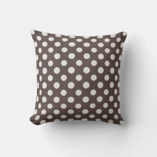 Chic Modern Brown White Polka Dot Muster Kissen
