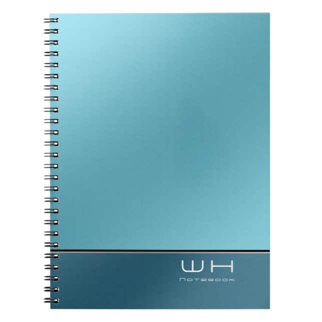 Chic Modern Business Blue Notizblock (Vorderseite)