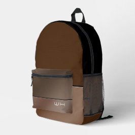 Chic Modern Business Brown Bedruckter Rucksack