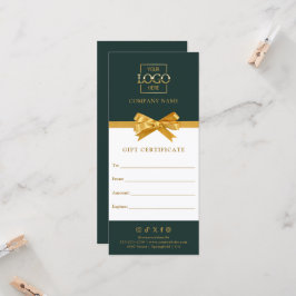 Chic Modern Business Gift Certificate with Logo
