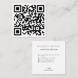 Chic Modern Business QR Code Quadratische Visitenkarte