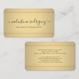 Chic Modern Calligraphy Black and Gold Imitats Foi Visitenkarte